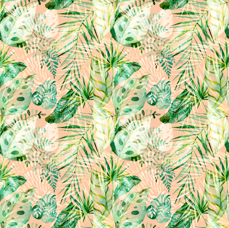 Vinyl teppe blomster og planter rosa blomsterblad design - Tenstickers