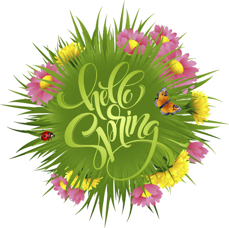 Våreng blomster og planter vinyl teppe - Tenstickers