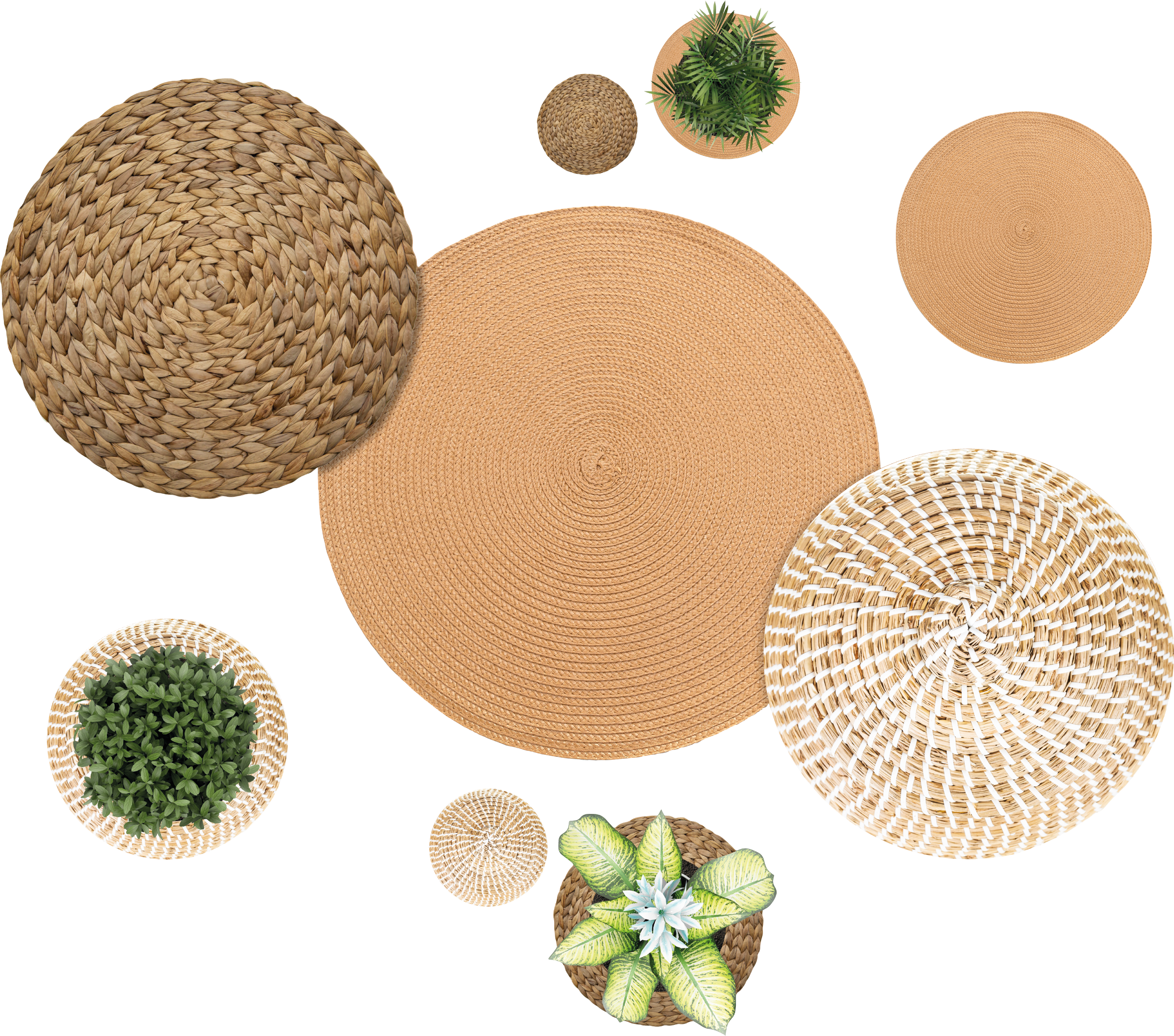 Hage og flettverk vinyl teppe blomster og planter - Tenstickers