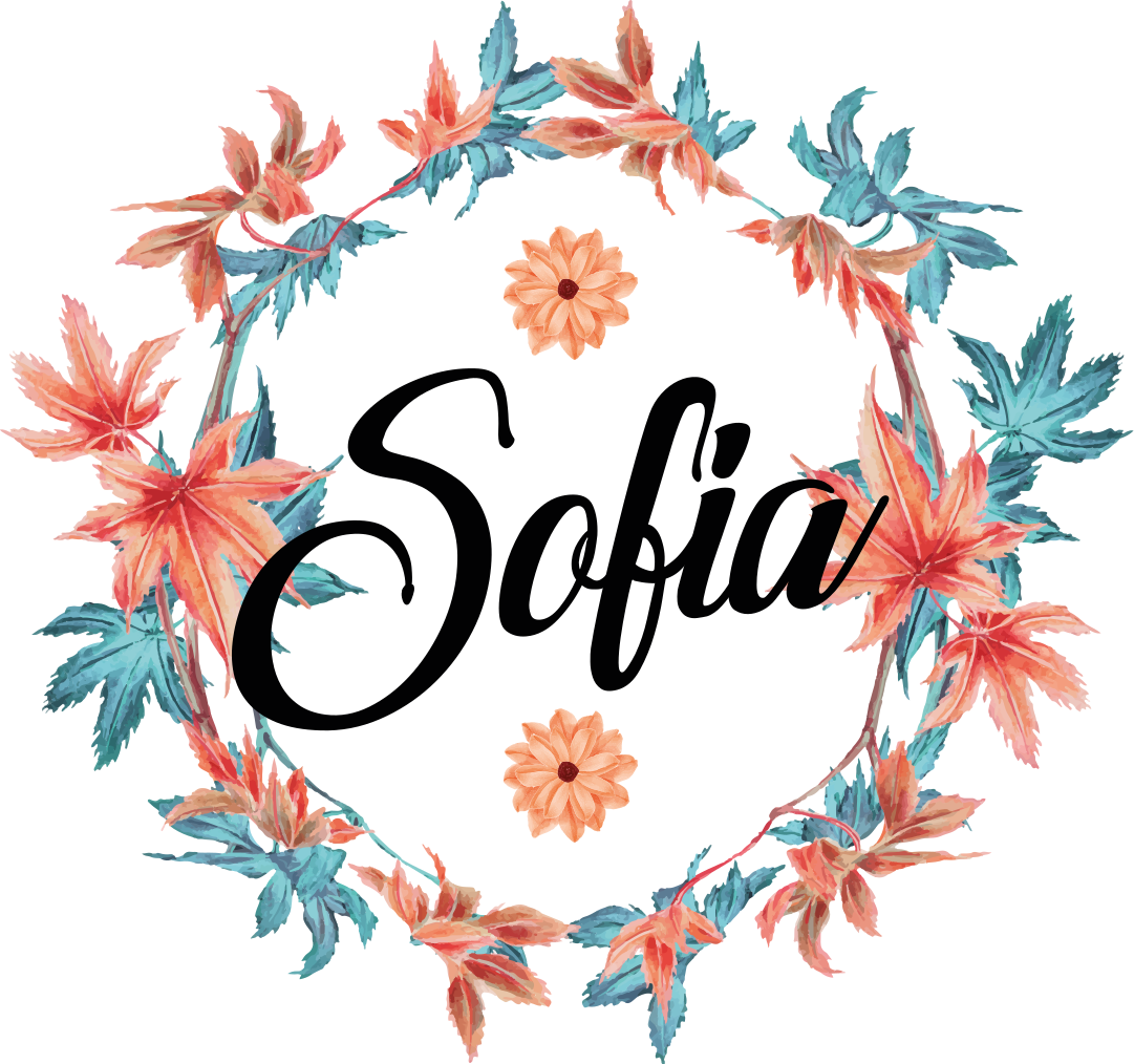 Vinyl teppe blomster og planter høstkrans med navn - Tenstickers