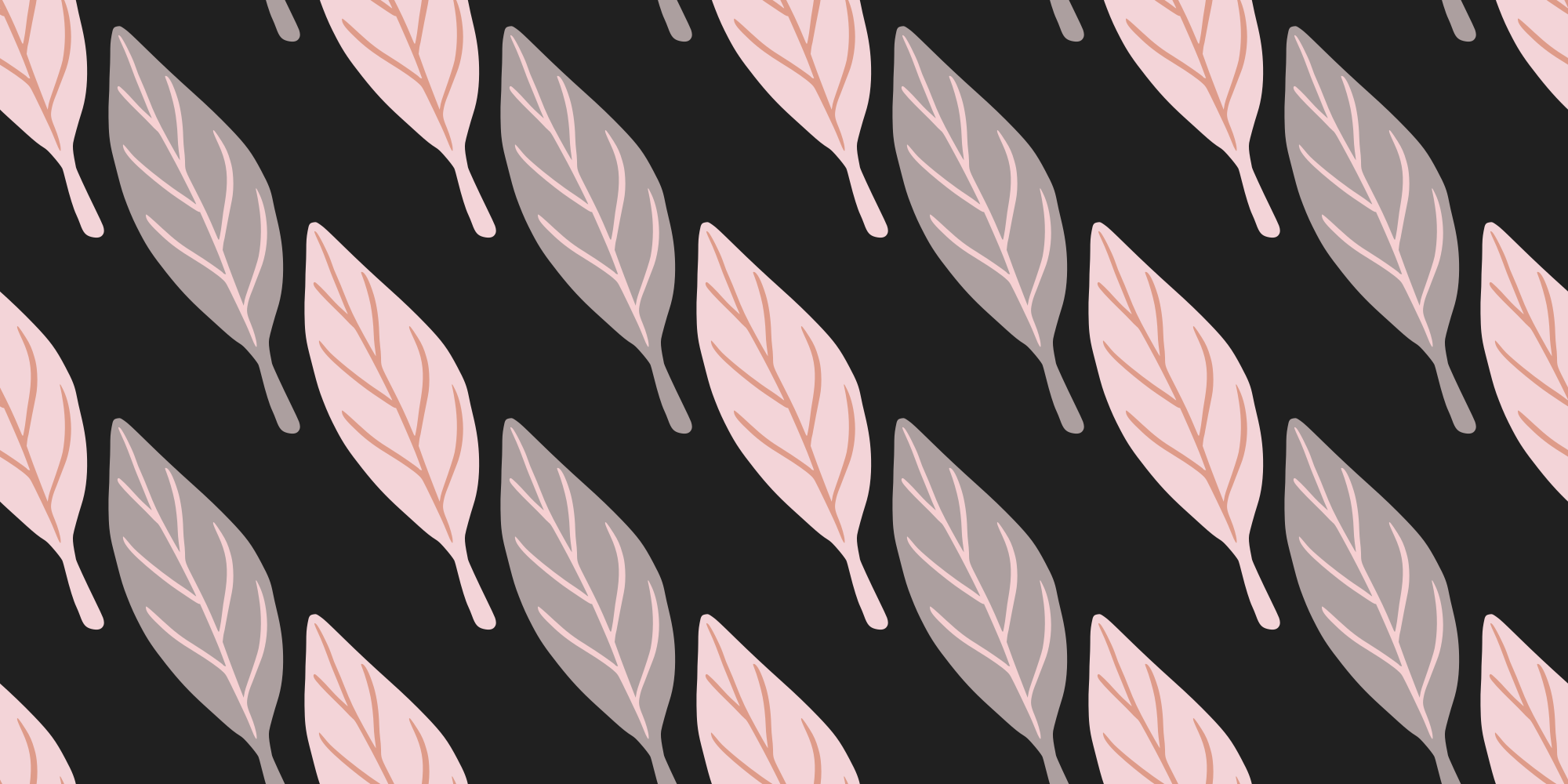 Stilig bladmønster vinyl teppe blomster og planter - Tenstickers