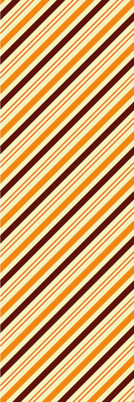 Retro oransje og brun mønster vinyl teppe soverom - Tenstickers