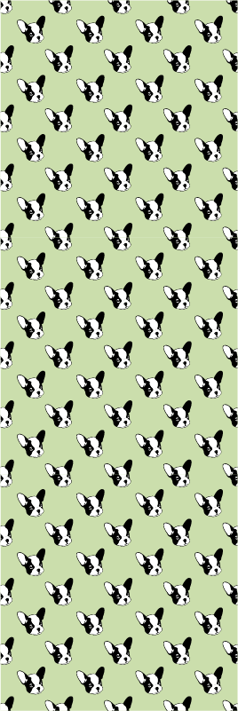 Vinyl teppe soverom valp fransk bulldog tegneserie - Tenstickers