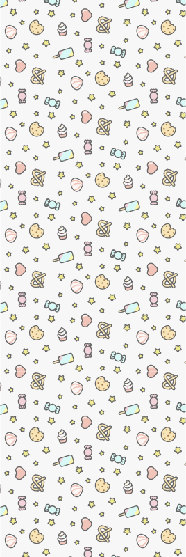 Søte babyer snacks med ansikt vinyl teppe soverom - Tenstickers