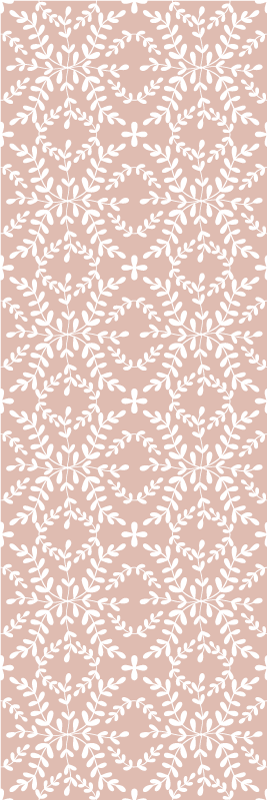 Vinyl teppe soverom vintage ornamentale blader mønster - Tenstickers