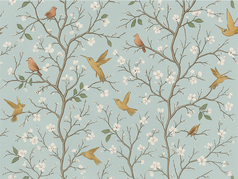 Elegant vår vinyl teppe soverom - Tenstickers