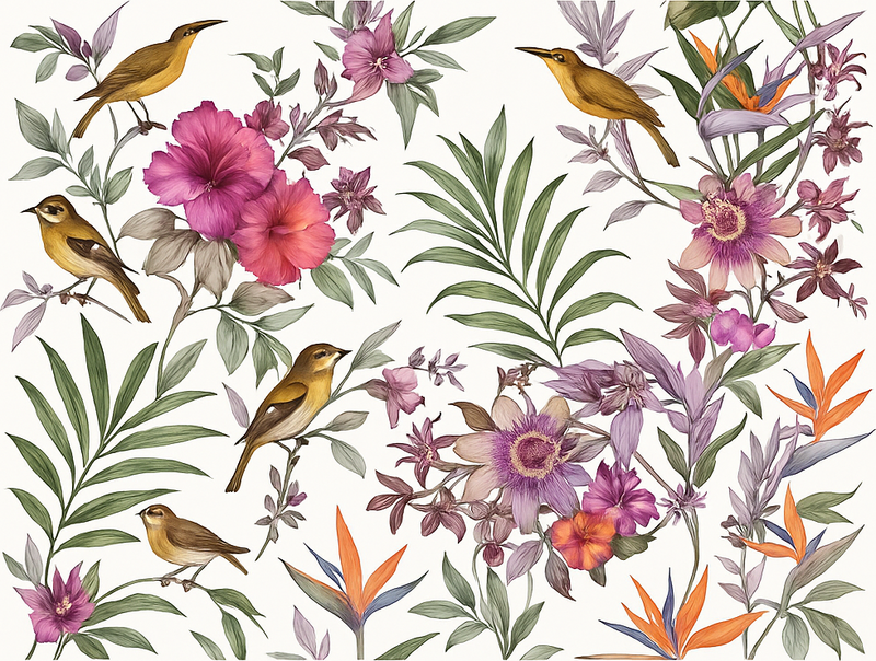 Fargerik skog vinyl teppe soverom - Tenstickers