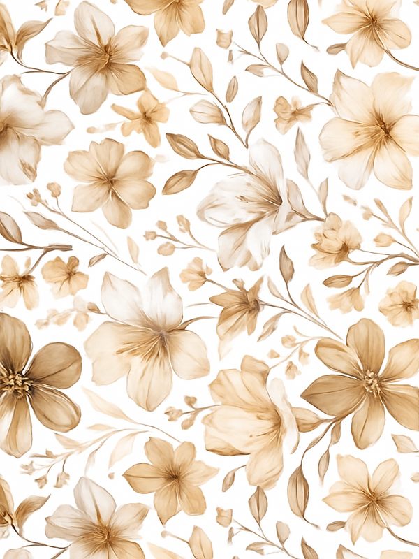 Realistisk blomsterdesign vinyl teppe soverom - Tenstickers