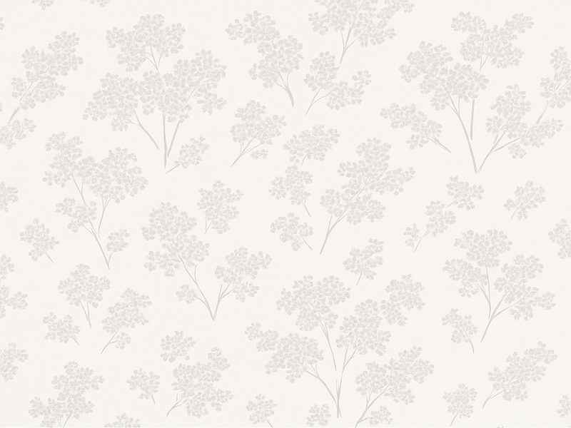 Enkelte hvite blomster vinyl teppe soverom - Tenstickers