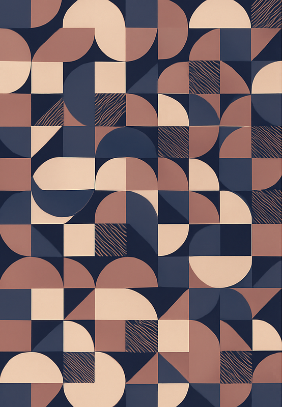 Abstrakt lilla geometrisk design vinyl teppe soverom - Tenstickers