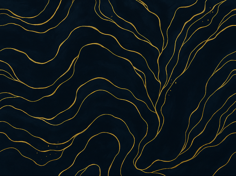 Vinyl teppe soverom mørkeblå og gull marmor - Tenstickers