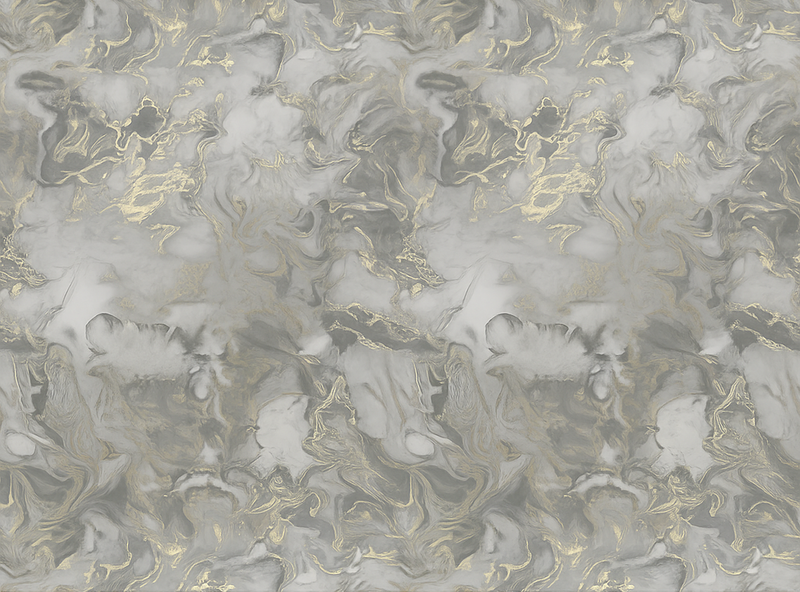 Grå væskemarmor med metallisk vinyl teppe soverom - Tenstickers