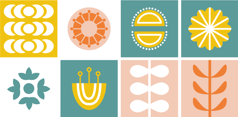 Vinyl teppe geometrisk norsk flisdesign - Tenstickers