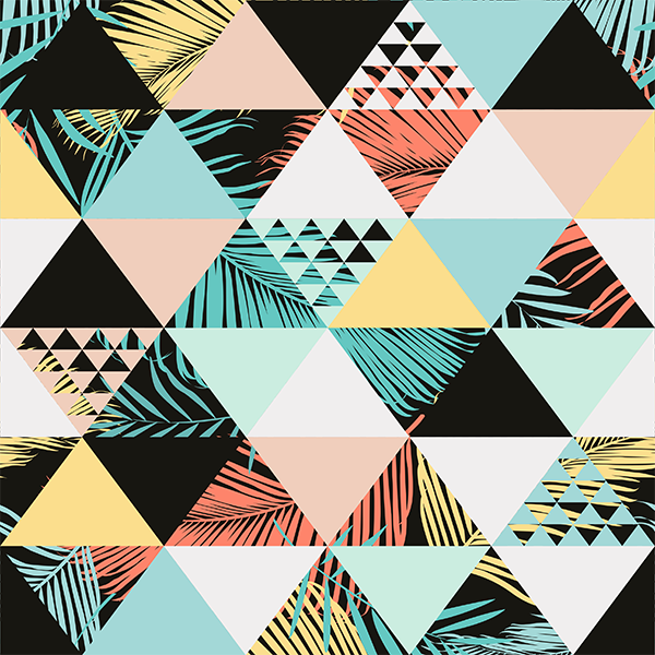 Vinyl teppe geometrisk jungletrekant - Tenstickers