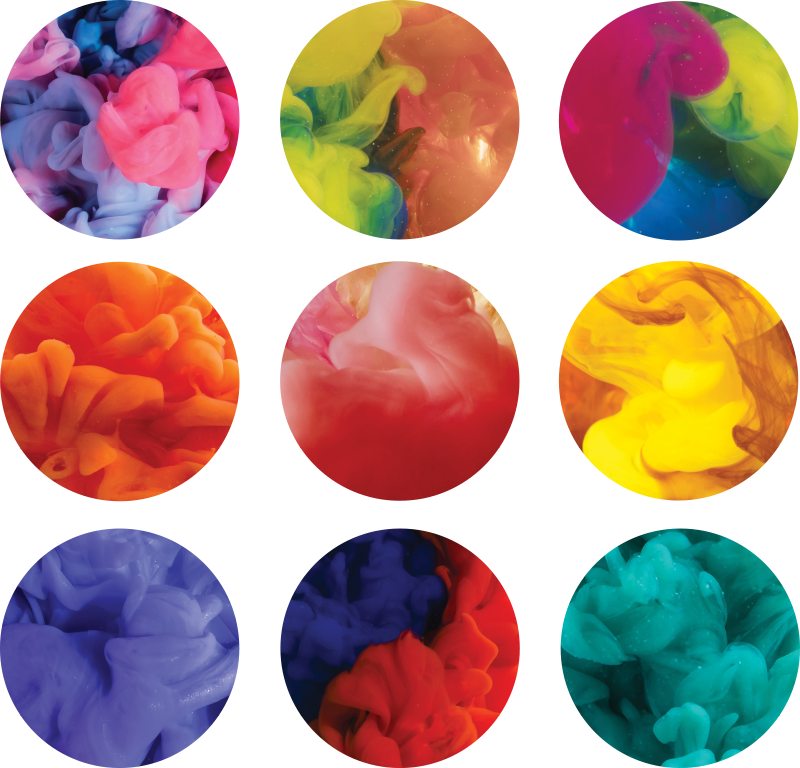Fargerike røyk klistremerker vinyl teppe geometrisk - Tenstickers