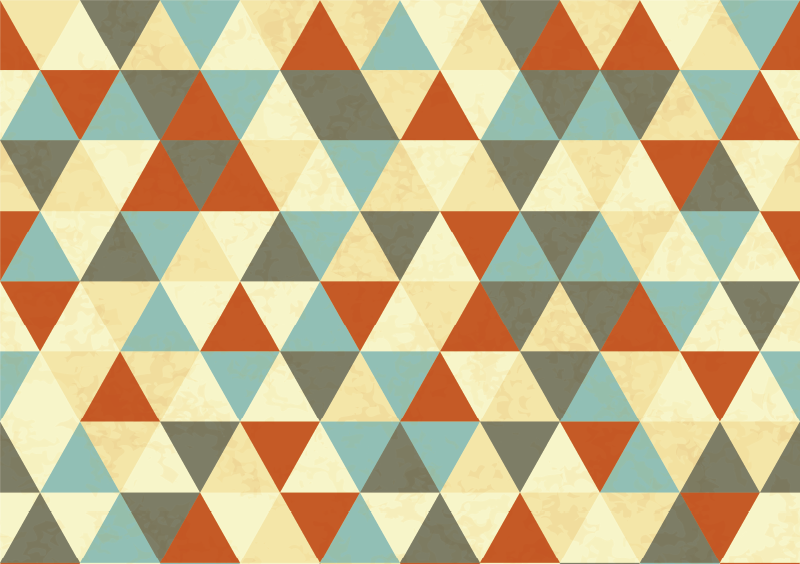 Vinyl teppe geometrisk fargerike trekantmønster - Tenstickers