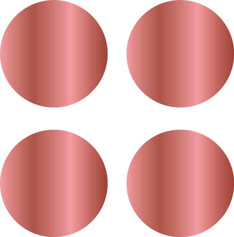 Vinyl teppe geometrisk rosegull prikkete - Tenstickers