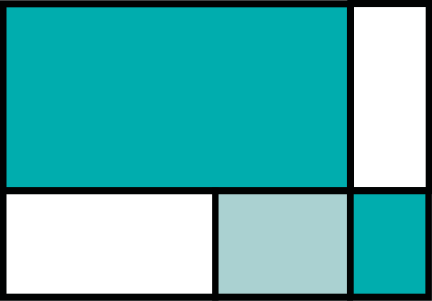 Grønne firkantede fargeblokker vinyl teppe geometrisk - Tenstickers