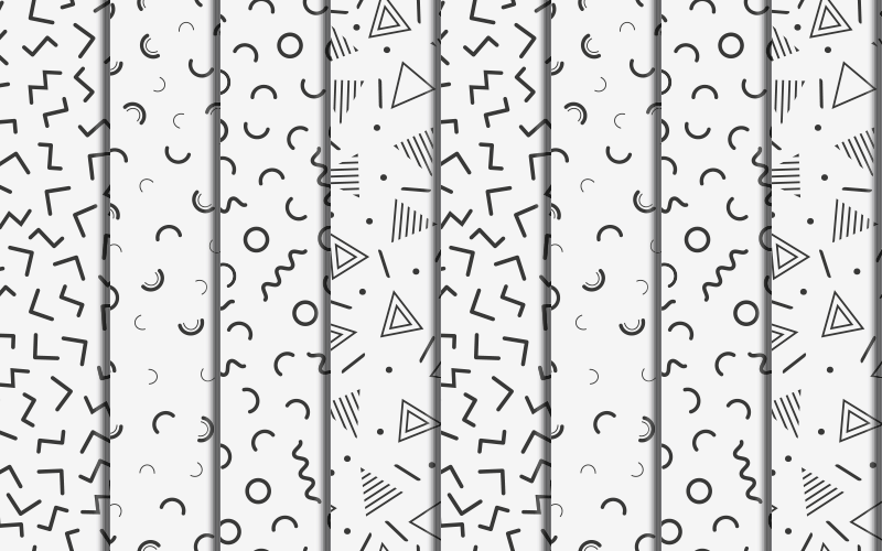 Vinyl teppe geometrisk retro geometriske former - Tenstickers