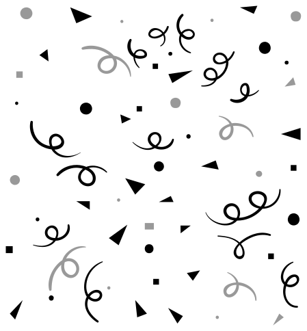 Vinyl teppe geometrisk svart og grå konfetti - Tenstickers