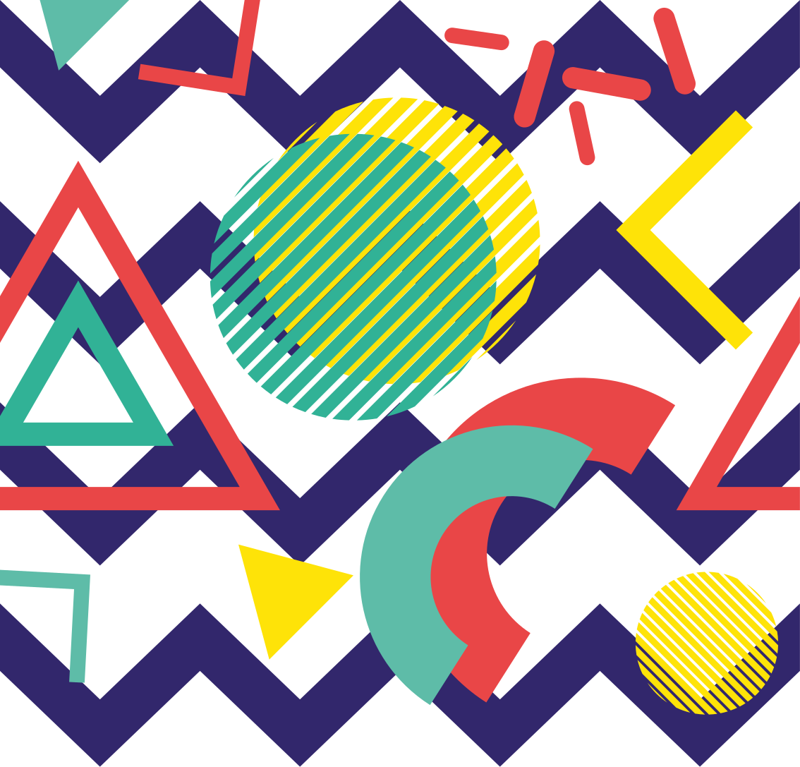 Fargerikt mønster vinyl teppe geometrisk - Tenstickers