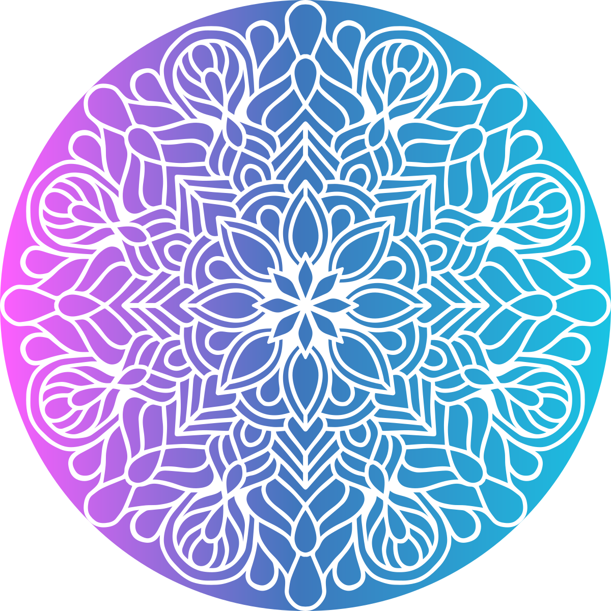 Vinyl teppe geometrisk med livlig sirkulært mønster - Tenstickers