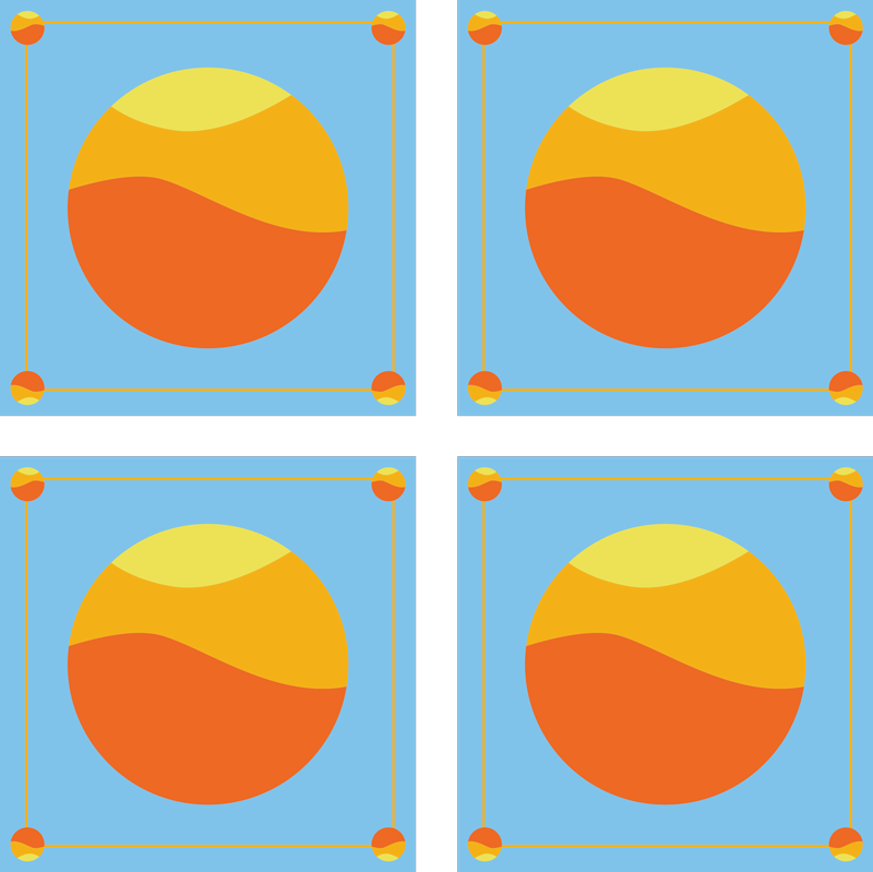 Vinyl teppe geometrisk fargerike sirkler - Tenstickers