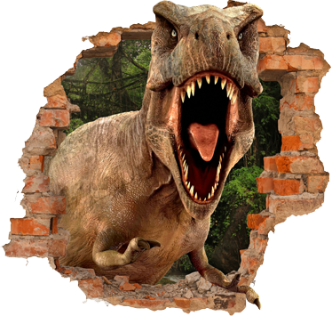 Vinyl teppe spedbarn 3d t-rex - Tenstickers