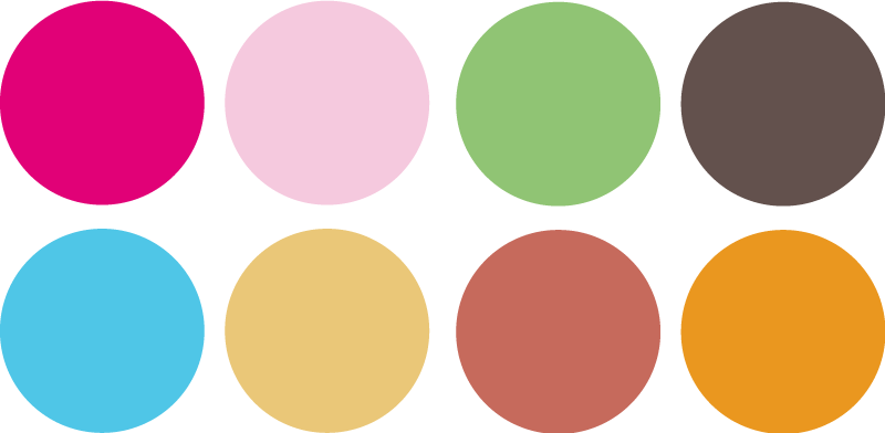 Vinyl teppe spedbarn fargerike sirkler - Tenstickers