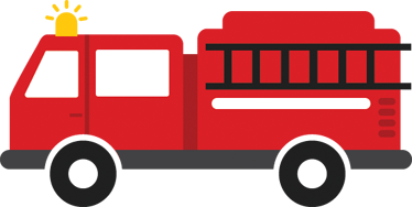 Vinyl teppe spedbarn brannbil - Tenstickers