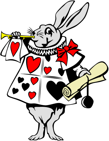 Vinyl teppe spedbarn wonderland kanin - Tenstickers