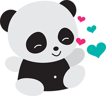 Vinyl teppe spedbarn søt bamse panda - Tenstickers