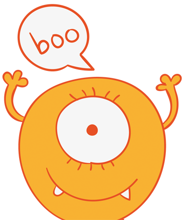 Vinyl teppe spedbarn monsterklistremerke gul - Tenstickers