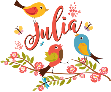 Vårfugler med navn vinyl teppe spedbarn - Tenstickers