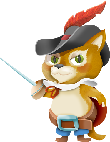 Vinyl teppe spedbarn pus i boots - Tenstickers