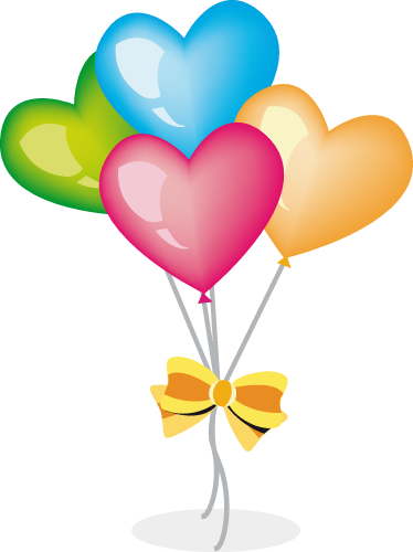 Vinyl teppe spedbarn hjerteformede luftballonger - Tenstickers