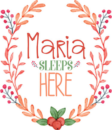 Sover her med navn vinyl teppe spedbarn - Tenstickers