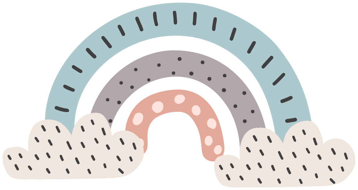 Vinyl teppe spedbarn trikolor nordisk regnbue - Tenstickers
