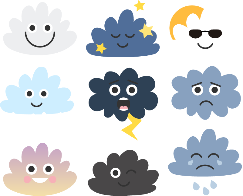 Nedskyet med ansikter vinyl teppe spedbarn - Tenstickers