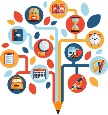 Vinyl teppe spedbarn vitenskapstre - Tenstickers