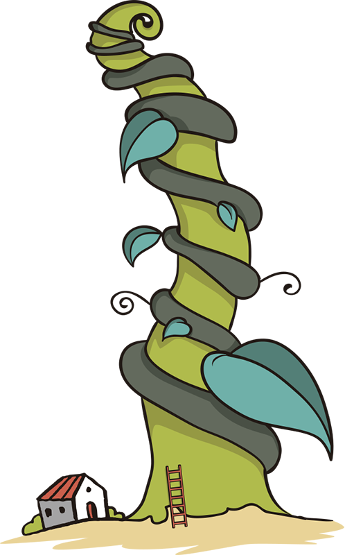 Vinyl teppe spedbarn magiske bønner - Tenstickers