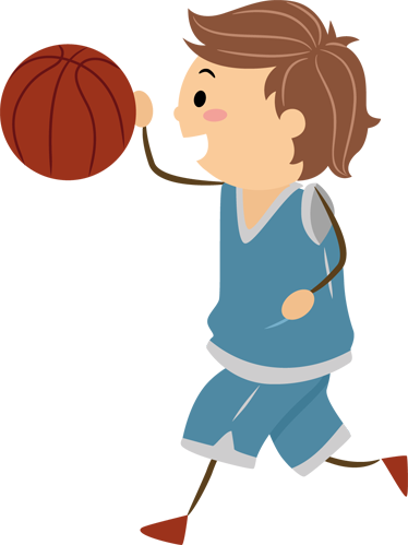 Vinyl teppe spedbarn barneklistermerke basketball - Tenstickers