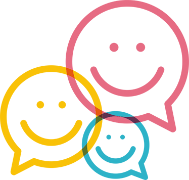 Glede fargerike ansikter vinyl teppe spedbarn - Tenstickers