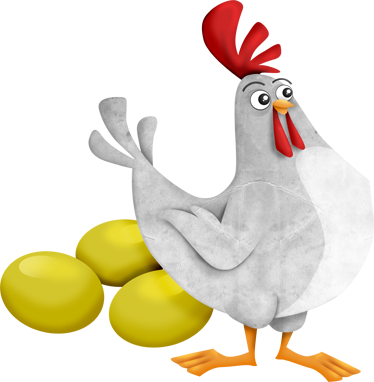 Vinyl teppe spedbarn fen med gullegg - Tenstickers