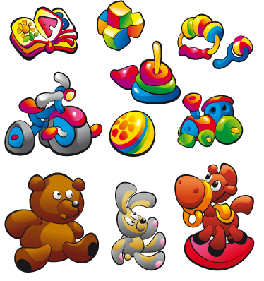 Klistremerke samling av leker vinyl teppe spedbarn - Tenstickers