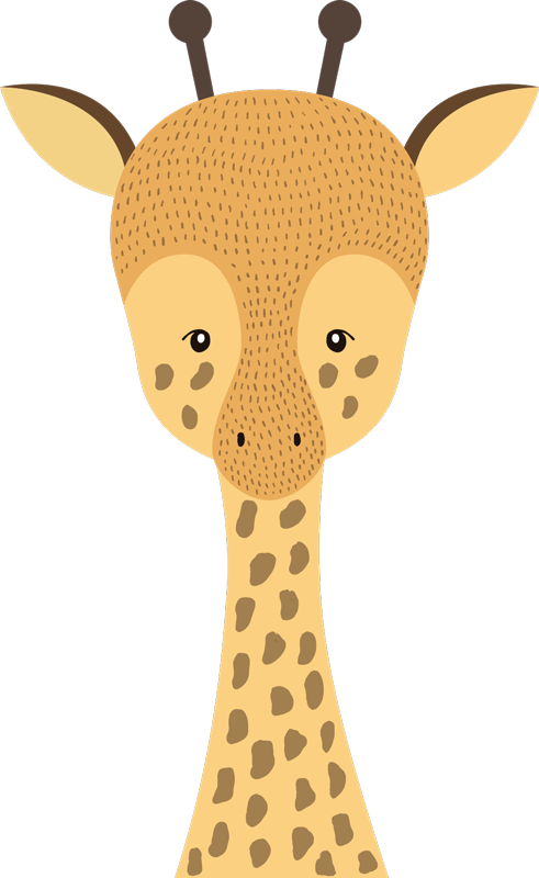 Vinyl teppe spedbarn giraffmotiv - Tenstickers