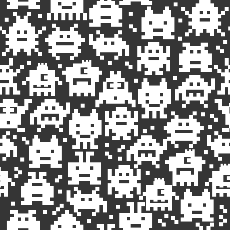 Vinyl teppe spedbarn videospillmonstre - Tenstickers