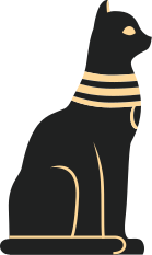 Vinyl teppe soverom egyptisk katt - Tenstickers