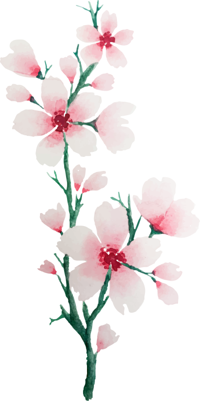 Vinyl teppe soverom søtt hvitt blomsterdesign - Tenstickers