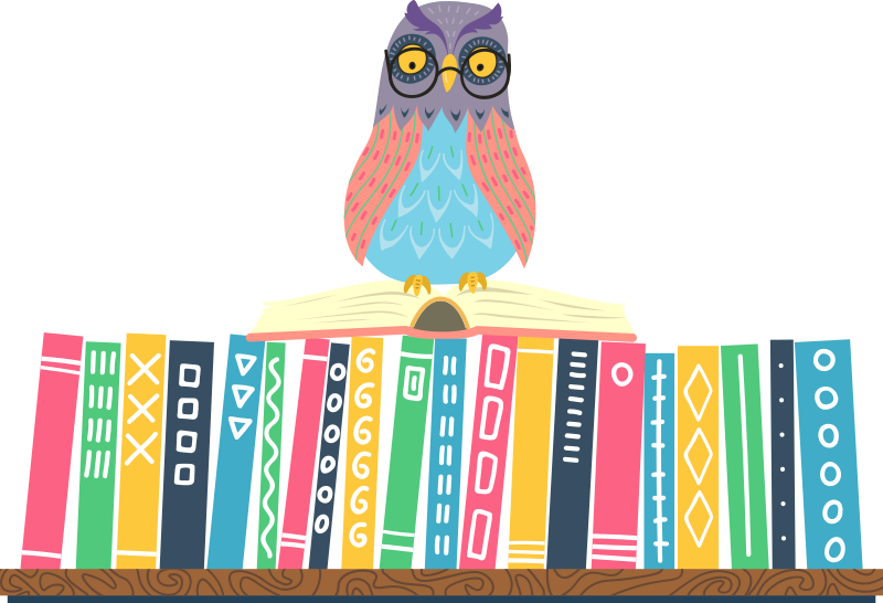 Vinyl teppe soverom tegneserieugle med briller - Tenstickers